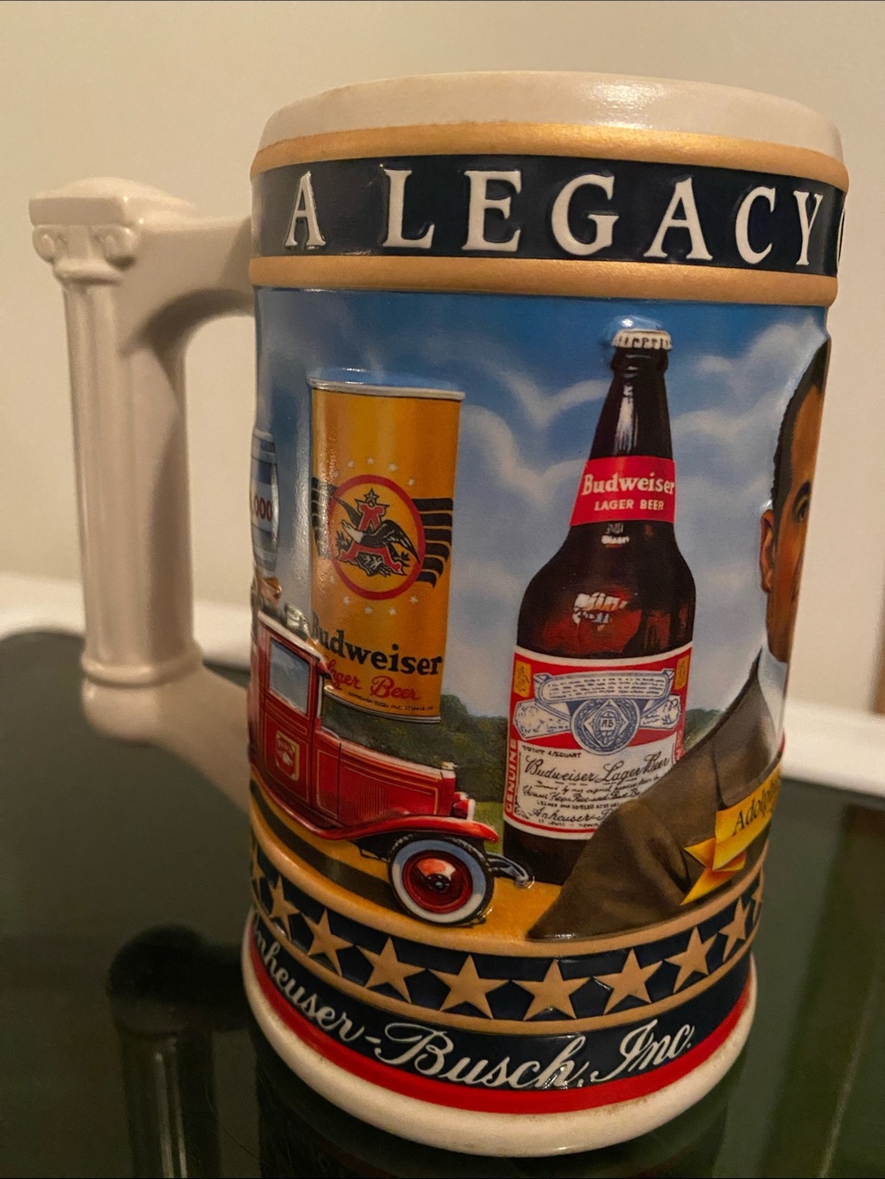 Anheuser-Busch Budweiser A Legacy of Quality Adolphus III Beer Stein 2003 State